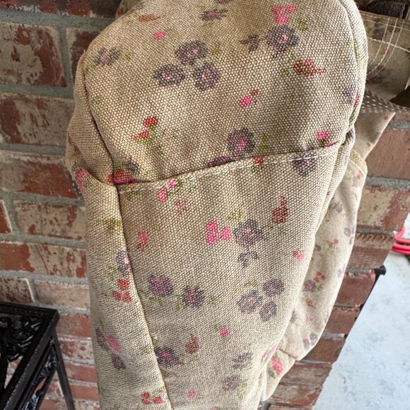 Floral Canvas Shoulder Tote Bag - Picture 13 of 14